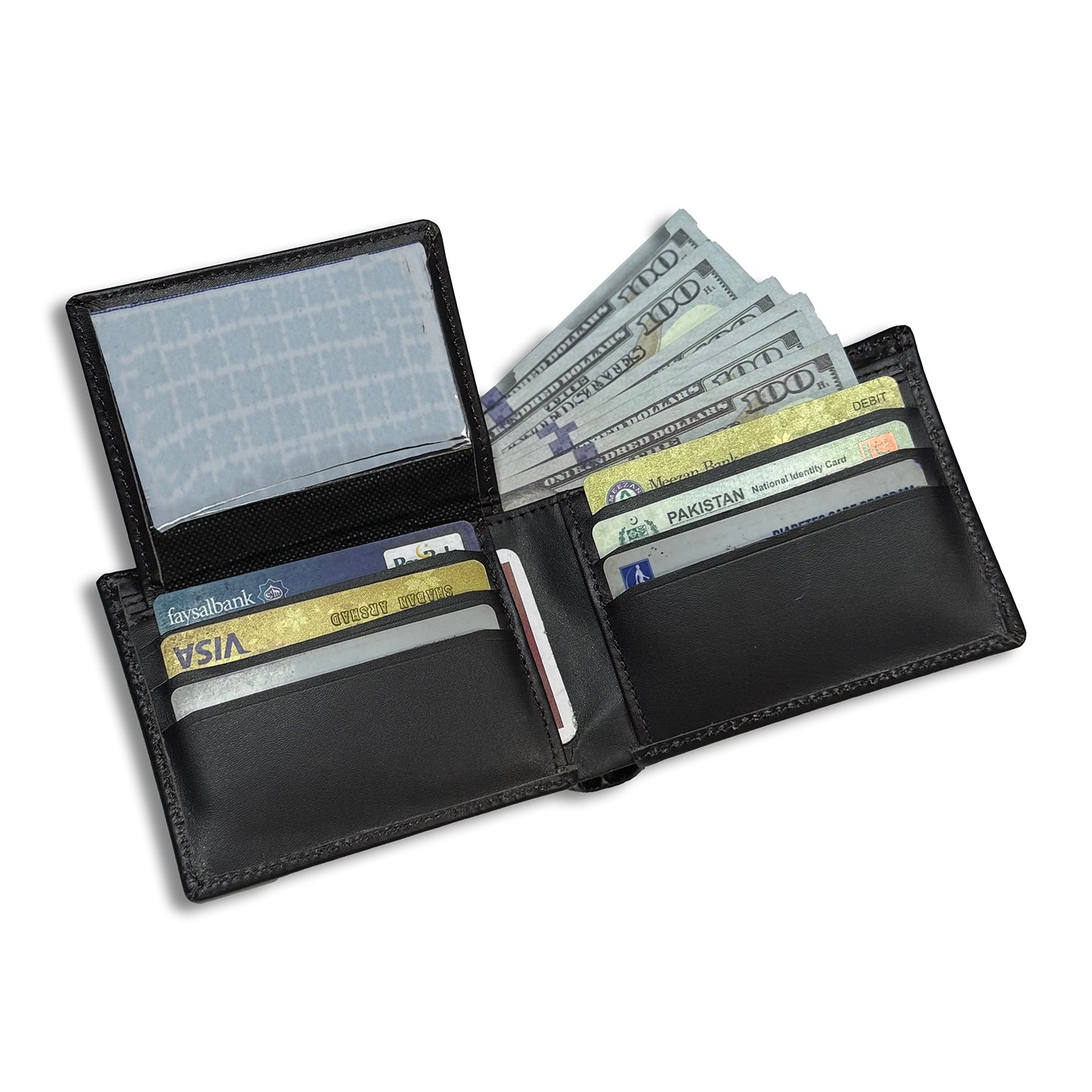 Luxury Genuine Leather Bi-Fold Crocodile Wallet