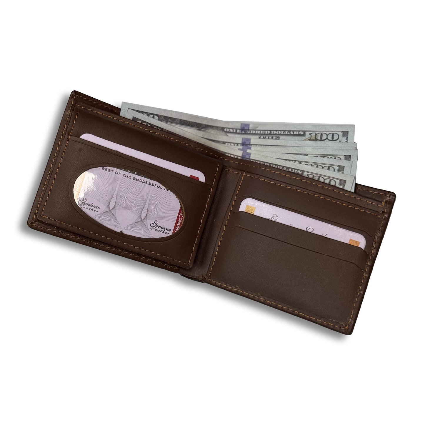 Luxury Genuine Leather Bi-Fold Crocodile Wallet