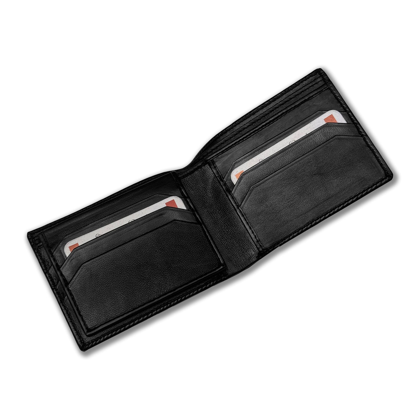 Classic Bi-Fold Leather Wallet with Multiple Card Slots