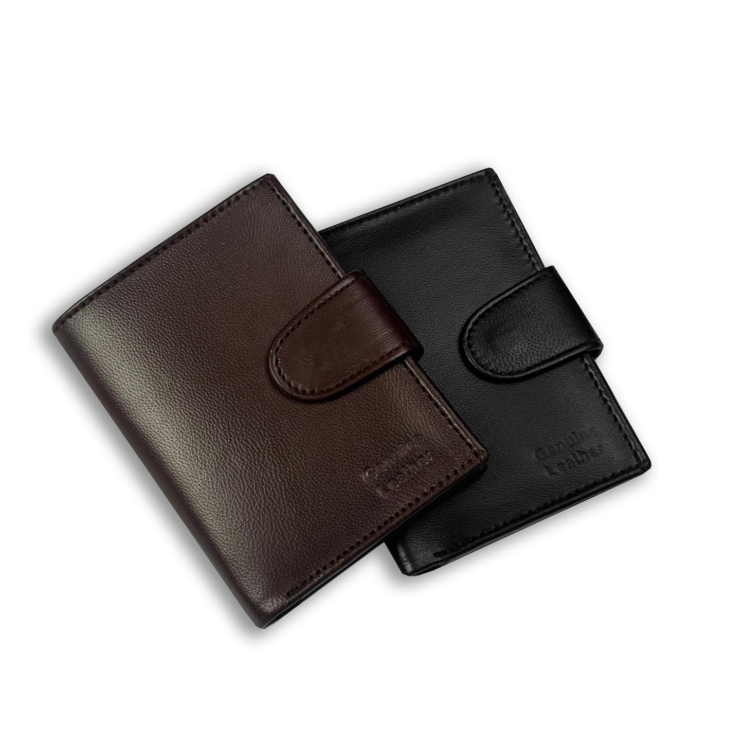 Classic Leather Wallet with Secure Closure
