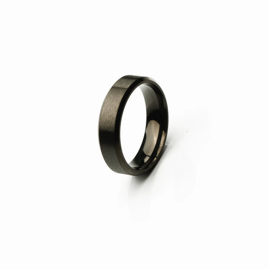 Obsidian Band Ring