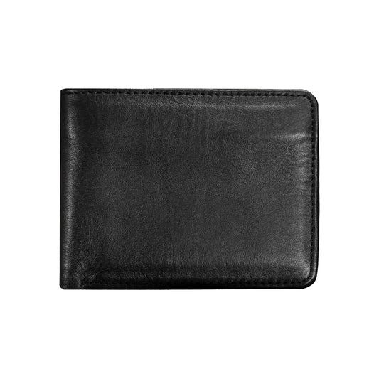 Classic Bi-Fold Leather Wallet with Multiple Card Slots