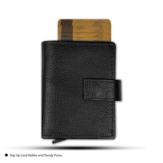 Premium Leather Wallet with Smart Card Ejector & Secure Cash Pocket