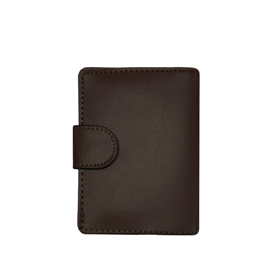 Leather Snap Closure Wallet with Multi-Card Storage