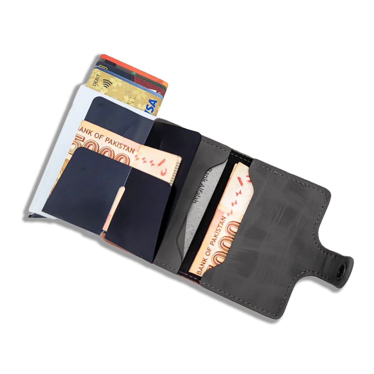 Premium Compact Leather Wallet with Card & Cash Organizer