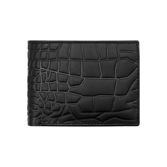 Luxury Genuine Leather Bi-Fold Crocodile Wallet