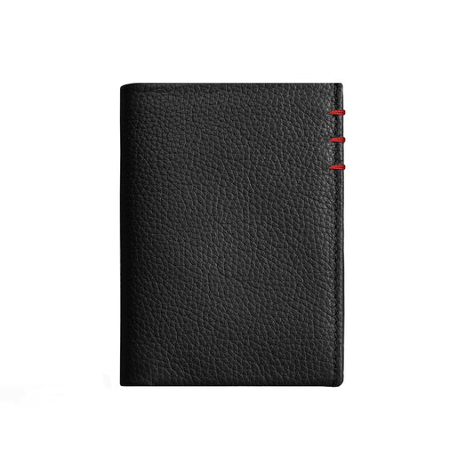 Minimalist Textured Leather Wallet with Hand-Stitched Detail