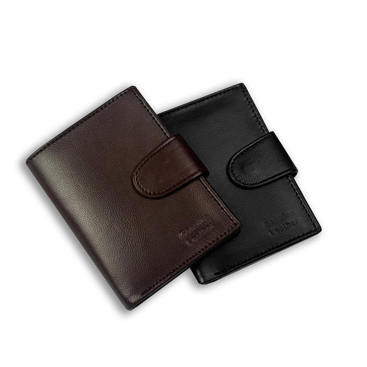 Classic Leather Wallet with Secure Closure